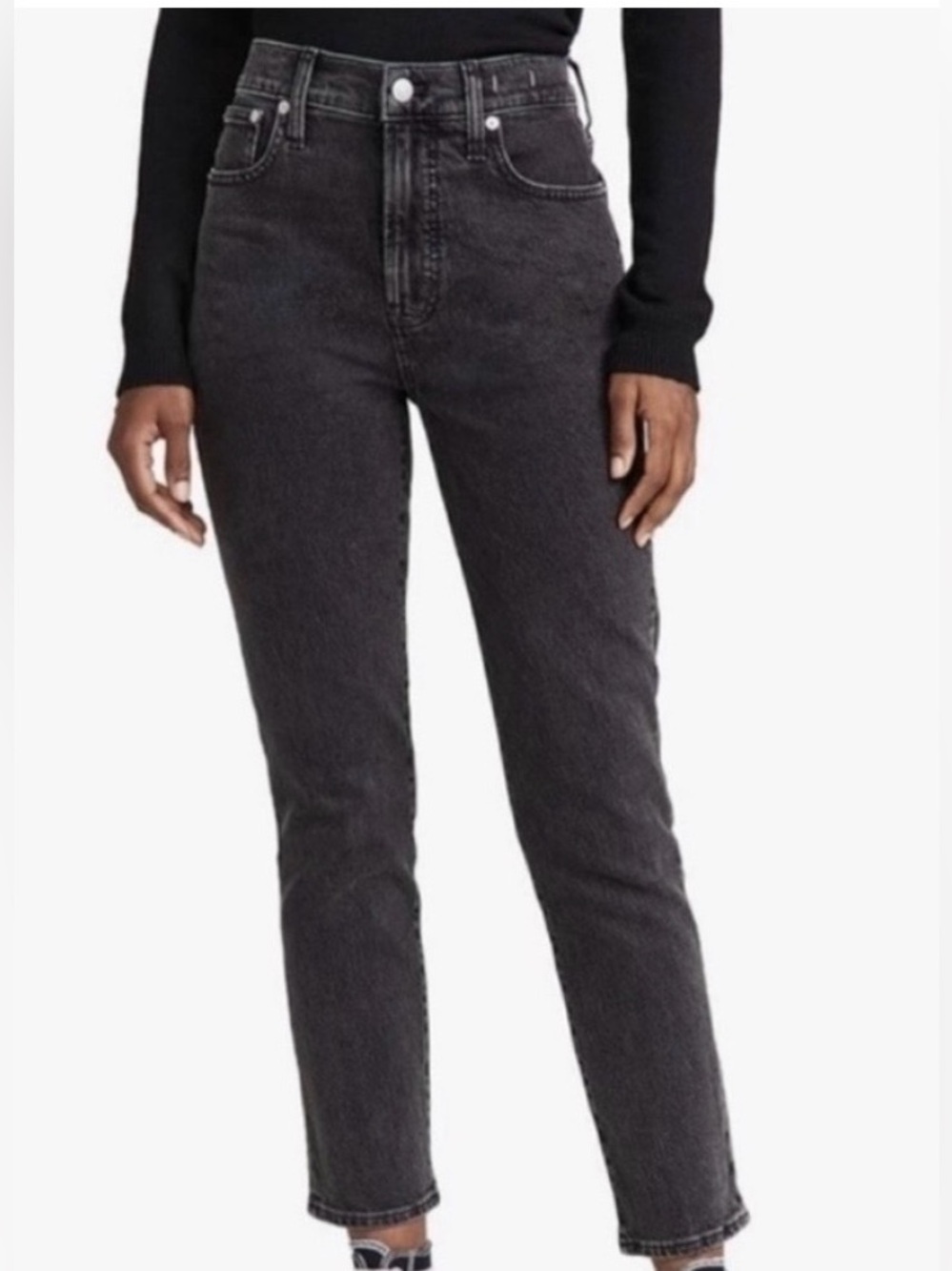 Madewell The Perfect Vintage Jean Straight Leg Black 27